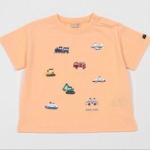 petit main【接触冷感】働く車刺しゅうTシャツ