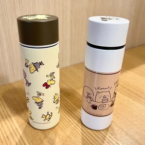 【新品未使用】すみっコぐらし SNOOPY ウッドストック ロゴス ミニステンレスボトル 2種セット 宝島社 かわいい おしゃれ