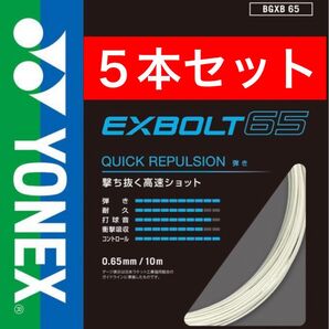 YONEX バドミントン ストリング エクスボルト65 BGXB 65 10m×5本セット 国内正規品