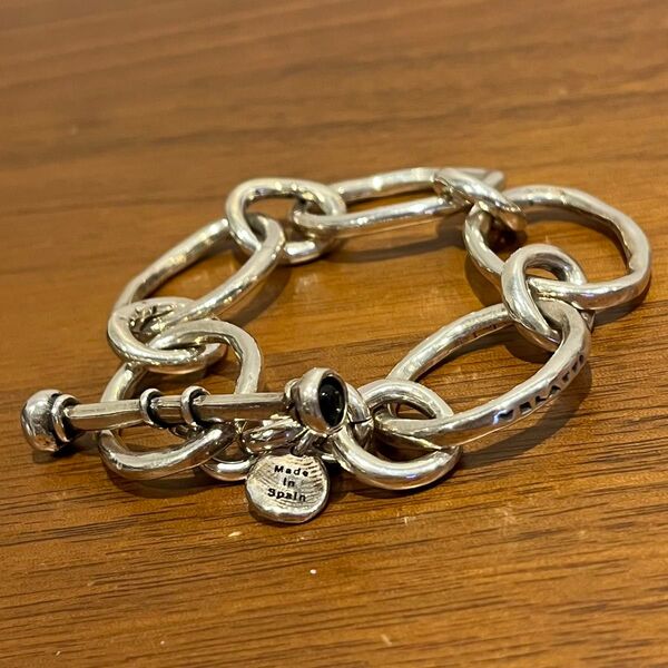 VELATTI ランダムチェーンブレスレット シルバーオニキスTバー 美品