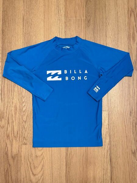 BILLABONG ビラボン LOGO LS キッズ 長袖ラッシュガード ブルー 130 UPF50+ 日焼け対策