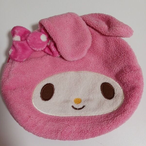 My Melody マイメロディ フェイスデザイン ポーチ ピンク リボン しまメロ Sanrio サンリオ キャラクター