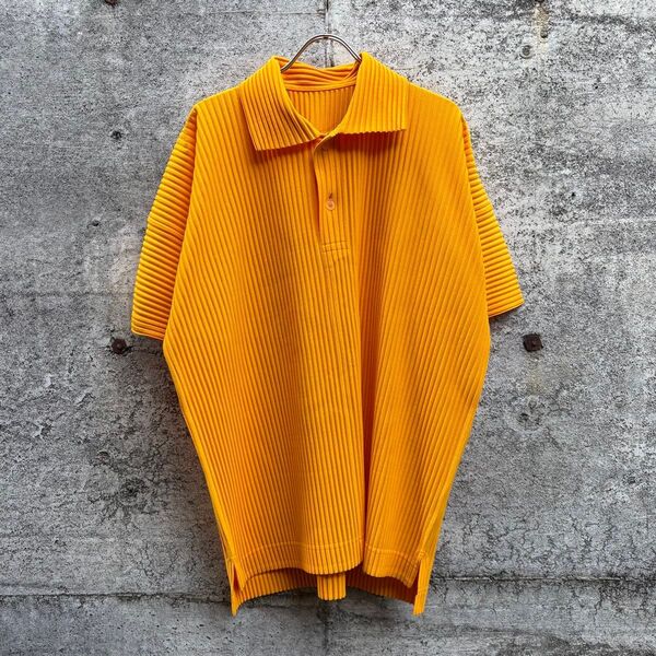 homme plisse issey miyake オムプリッセ イッセイミヤケ ポロシャツ オレンジイエロー 2