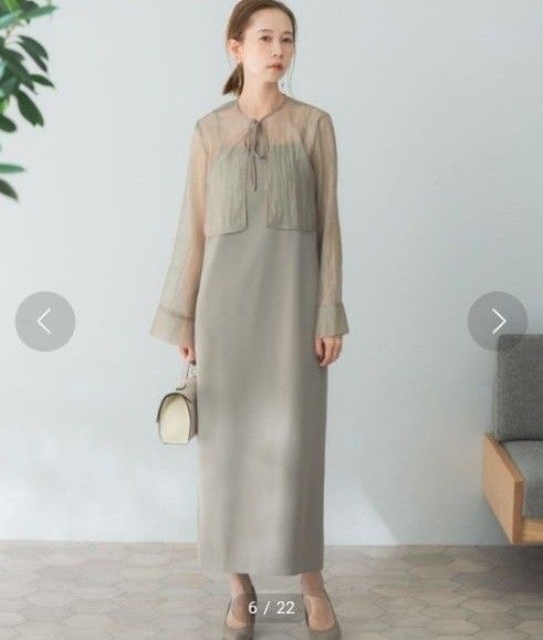 URBAN RESEARCH ROSSO WOMEN シアーブラウス付きドレス