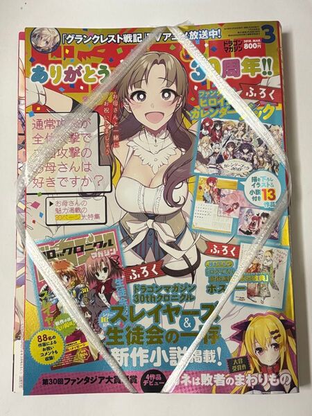 【未読品】ドラゴンマガジン 2018年 3月号 30thクロニクル スレイヤーズ&生徒会の一存 新作小説 雑誌