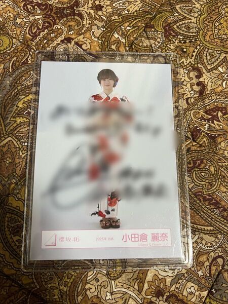 櫻坂46 小田倉麗奈 2025年浴衣 直筆サイン
