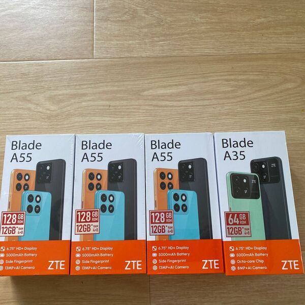 ZTE Blade A55 128GB 3台 & A35 64GB 1台セット
