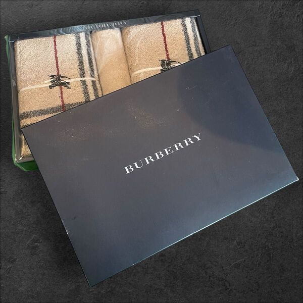 BURBERRY 未使用品 フェイスタオル ミニテリー タオルセット 3枚セット バーバリー チェック柄
