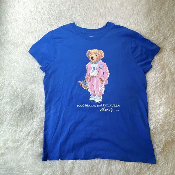 美品★ポロ ラルフローレン Polo Ralph Lauren Polo Bear ポロベア Tシャツ ピクニックベア M