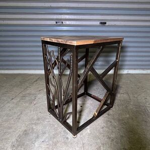 サイドテーブル テンパーカラー アイアン家具