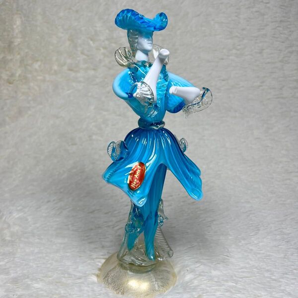 イタリア製 MURANO ムラーノ ベネチアンガラス 人形 貴公子