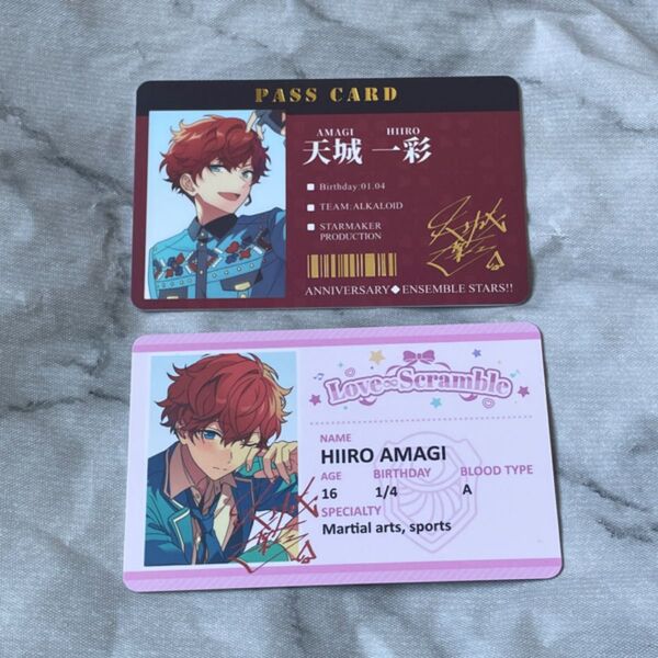 あんスタ 天城一彩 恋々学生証 恋恋学生証 中国 カード あんさんぶるスターズ 偶像梦幻祭2 缶バッジ 通行証