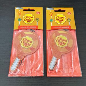 Chupa Chups Car Air Freshener 車用芳香剤 オレンジの香り 2個セット エアーフレッシュナー 3g