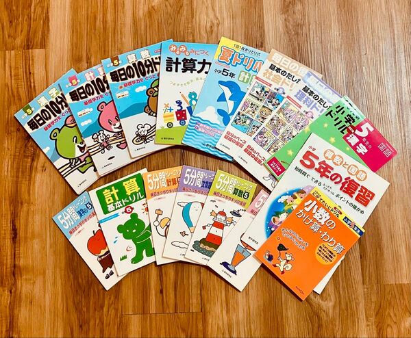 小学生5年生 夏休み 算数 漢字 社会 理科 計算 国語 学習教材 14冊