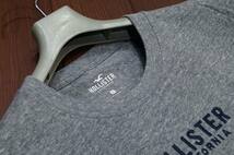Hollister ホリスター 刺繍ロゴ 袖切替 Tシャツ 半袖/S/グレー×ネイビー/メンズ アバクロ カットソー バイカラー a&f_画像6