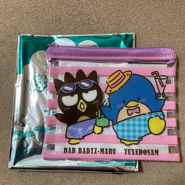 バッドばつ丸 タキシードサム ファスナーポーチ はぴだんぶい スシローコラボ スシロー