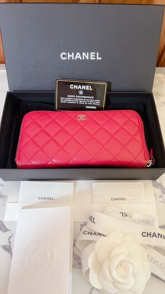 CHANEL マトラッセ ジップウォレット シャネル CHANEL 長財布 ココマーク ラウンドファスナー