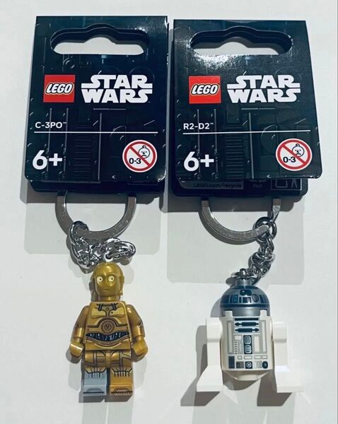 新品 LEGO スターウォーズ C-3PO R2-D2 キーリング キーホルダー