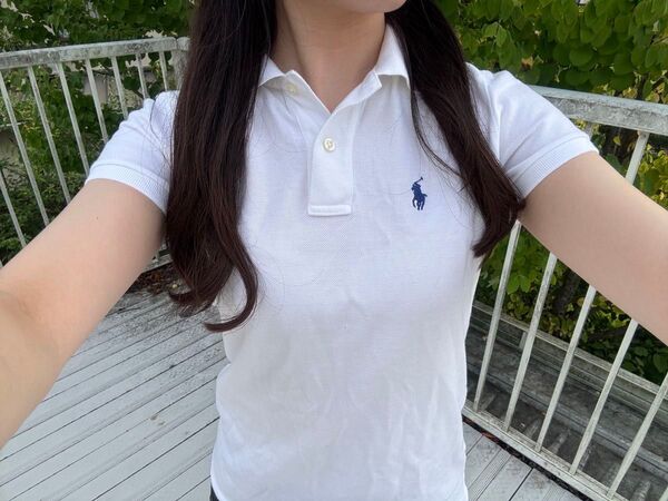 Ralph Lauren スキニーポロシャツ XS ホワイト