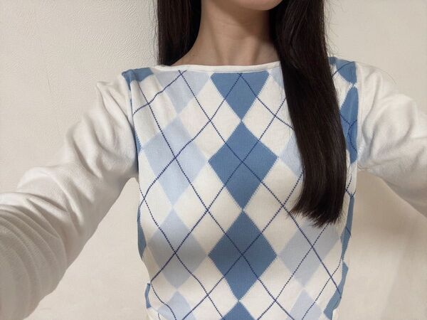 BURBERRY アーガイル柄 ニットセーター M