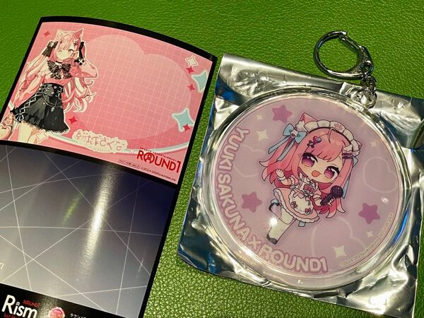 結城さくな ラウンドワン ROUND1 キーホルダー ver.カラオケ ラウンドワン アクリルキーホルダー プリクラセット