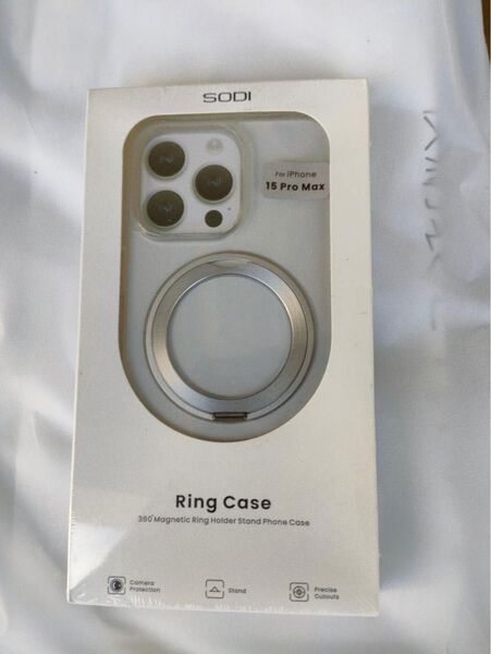 SODI iPhone 15 Pro Max 用 ケース 【360°回転スタンド】 MagSafe対応 マグネット式 耐衝撃