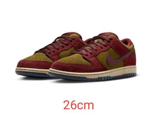 Nike SB Dunk Low Pro "Dark Team Red and Olive Flak" 26cm
