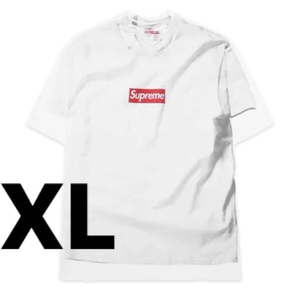 XL Supreme x MM6 Maison Margiela Box Logo Tee "White"