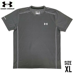 国内正規品■UNDER ARMOUR(アンダーアーマー) COLDBLACK REGULAR Heatgear 半袖トレーニングウエア Tシャツ 灰グレーXL