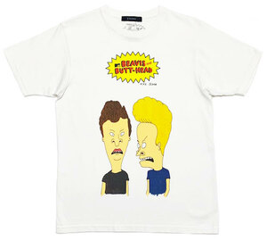 国内正規品■REGEBLUE(レイジブルー)×BEAVIS AND BUTT-HEAD(ビーバスアンドバットヘッド) B&B MTV 半袖Tシャツ白ホワイトS