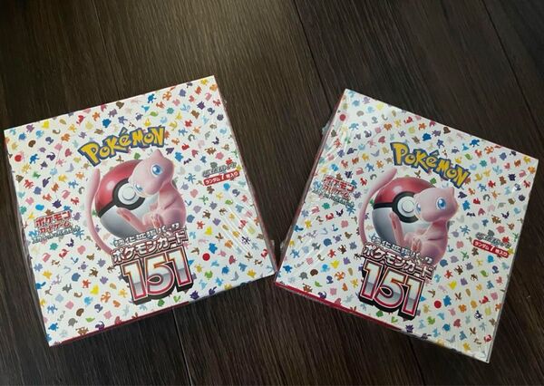 ポケモンカード151 シュリンク付きbox 新品未開封品 2箱セット 納品書付き