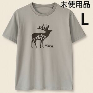 【未使用タグ付】CAPTAIN STAG 鹿柄Tシャツ メンズLサイズ