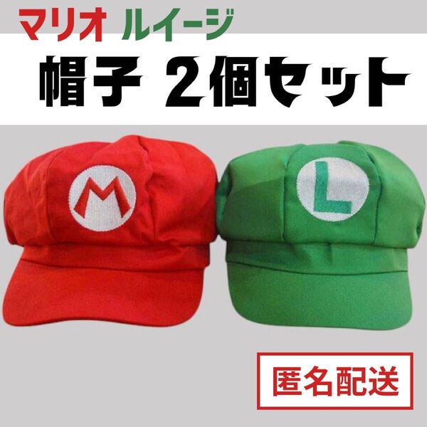 マリオ ルイージ 帽子 ユニバ USJ 任天堂パーク 2点セット 子供 ハロウィン 夏休み 旅行 コスプレ