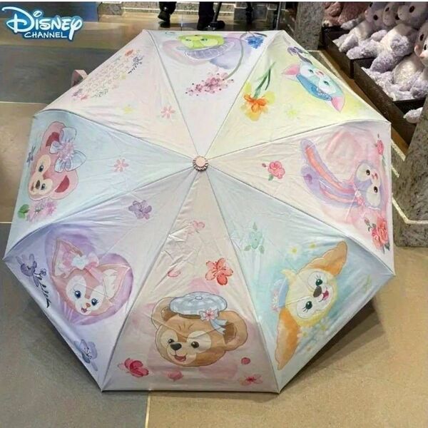 ディズニー ダッフィー&フレンズ 折りたたみ傘 晴雨兼用 UVカット かわいい