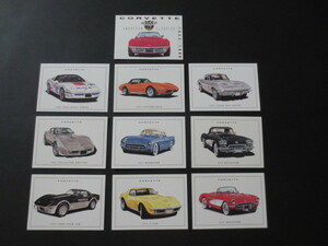  Britain made automobile card set * history fee Corvette 10 pieces set * stay n gray *Z51* Ame car * muscle car *CORVETTE* Chevrolet 