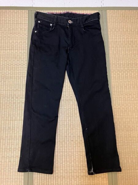 EDWINエドウィン(S)ジャージーズER03ストレッチストレートデニムパンツ黒