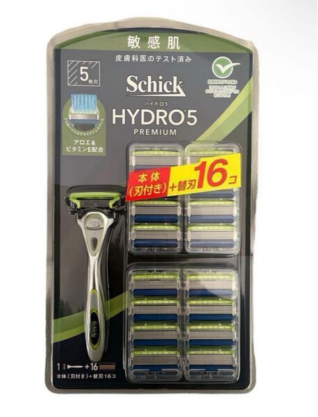 Schick ハイドロ5 プレミアム 敏感肌 本体+替刃16個