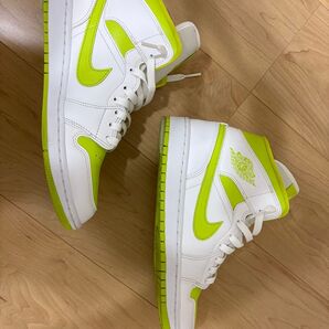 NIKE AIR JORDAN 1 MID ナイキ エアジョーダン1 ミッド AJ1 ホワイト ライム 26.5cm