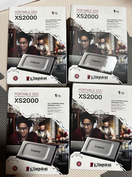 新品未開封 kingston xs2000 1tb SSD USB3.2 Gen2x2 4個セット