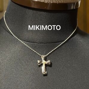 MIKIMOTO ミキモトパール シルバー ネックレス クロストップ