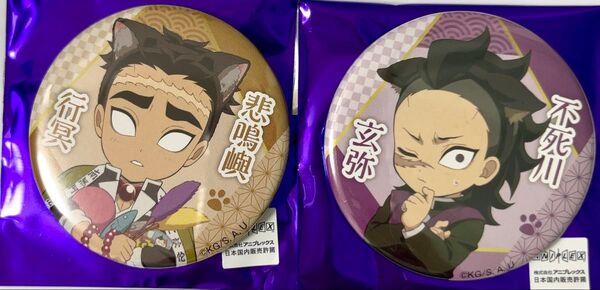 鬼滅の刃 ナンジャタウン 缶バッジコレクション ~特別任務 其の弐~ 悲鳴嶼行冥 不死川玄弥 2点セット