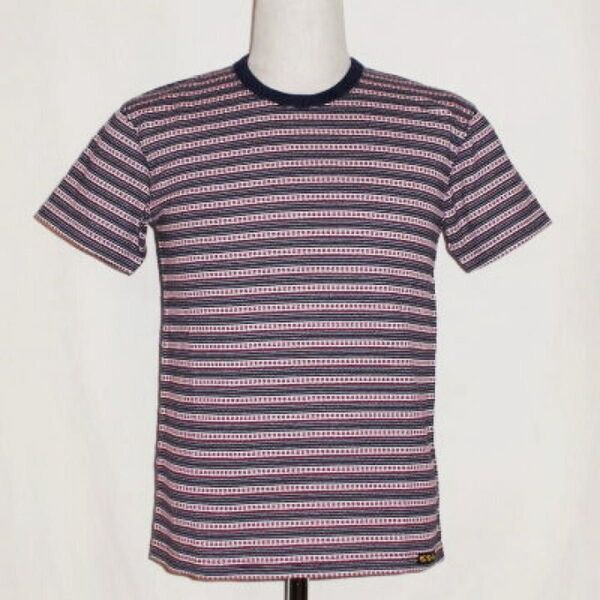 希少 THE FLAT HEAD フラットヘッド ジャガードボーダーTシャツ Lサイズ(40インチ) JBT-02W