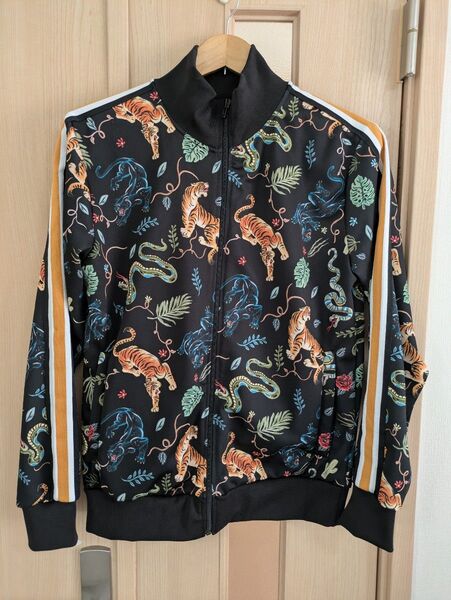 【古着/美品】ZARAMAN トラックジャケット 虎/蛇/豹 総柄 ポリエステル