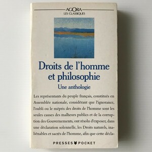 洋書　Droits de l'homme et philosophie : une anthologie (1789-1914) ＜ Presses pocket＞