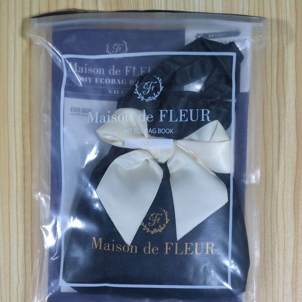 Maison de FLEUR ミニミニリボントート&エコバッグ ネイビー メゾンドフルール 宝島社