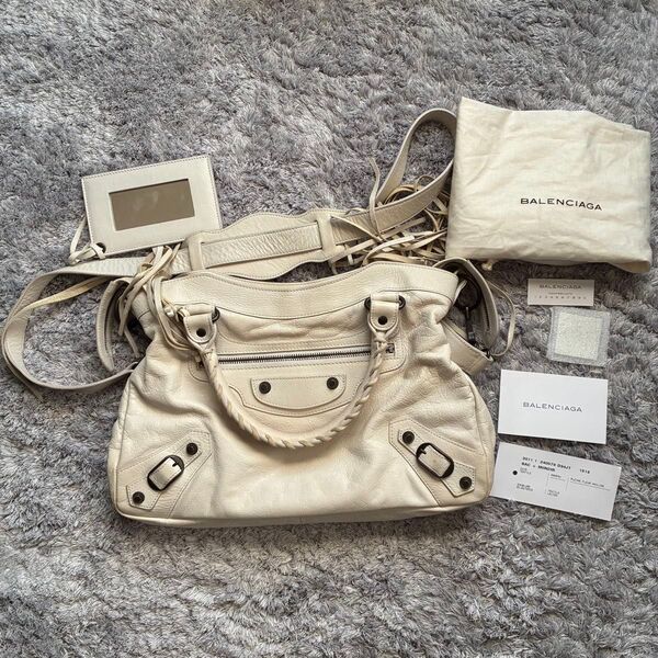 BALENCIAGA シティ バッグ ザ・タウン ショルダーバッグ ハンドバッグ 2011 アイボリー