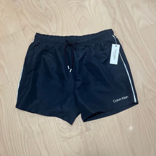 新品 Calvin Klein カルバンクライン Swimwear 水着 ロゴ ブラック 黒