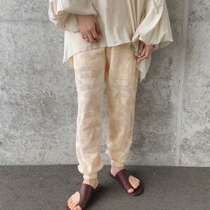 セレクトモカ select moca ニット 総柄 パンツ ボトムス ベージュ