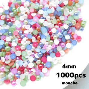 【半球パール 4ミリ】約1000個・半円パール 花芯 つまみ細工に 4mm