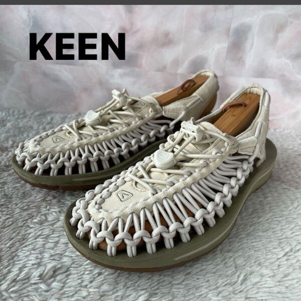 KEEN UNEEK キーン ユニーク サンダル シューズ size:US6 23cm アウトドア レジャー 靴 ベージュ系